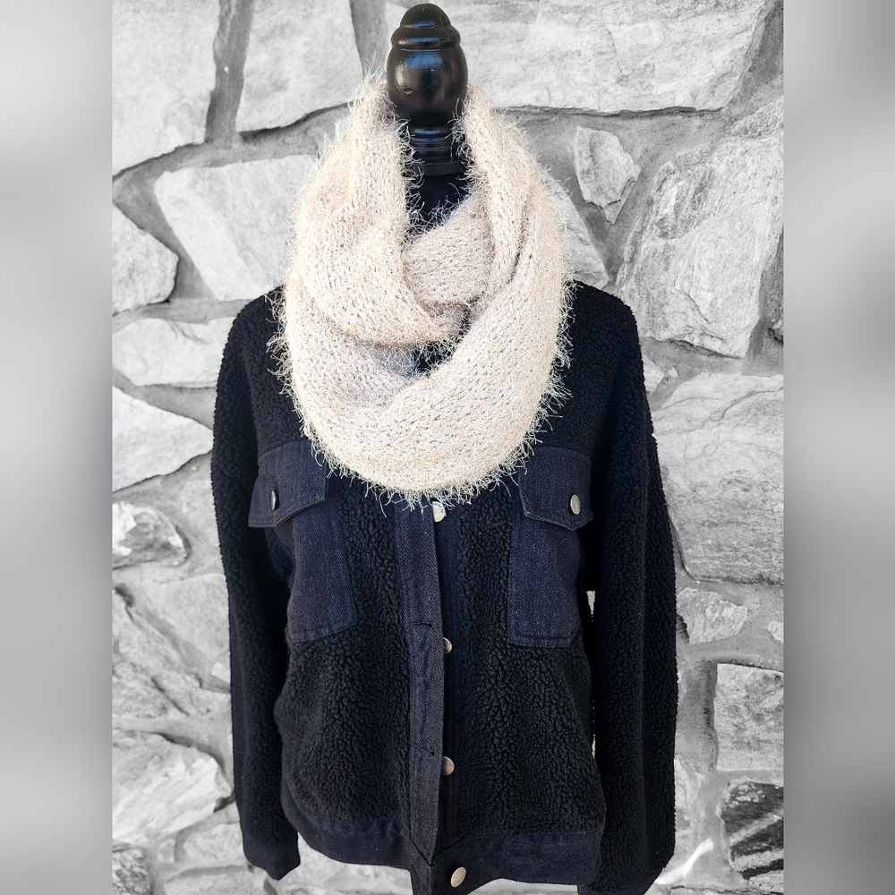 The Cozy Collection Cream Knit Infinity Scarf - Picture 3 of 4